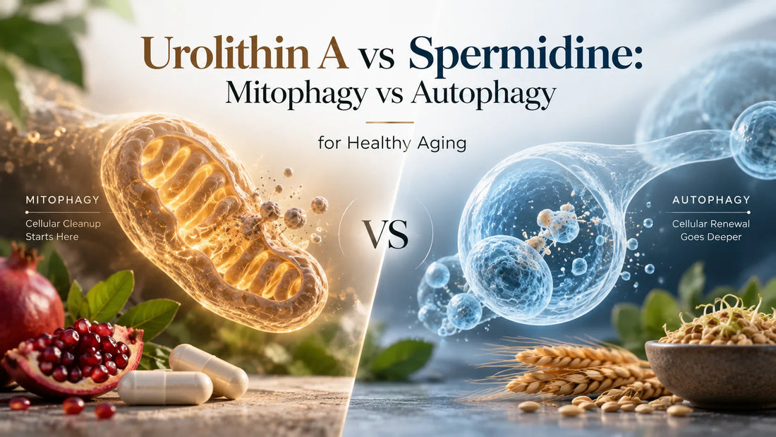 Urolithin A vs Spermidine: Mitophagy vs Autophagy for Healthy Aging