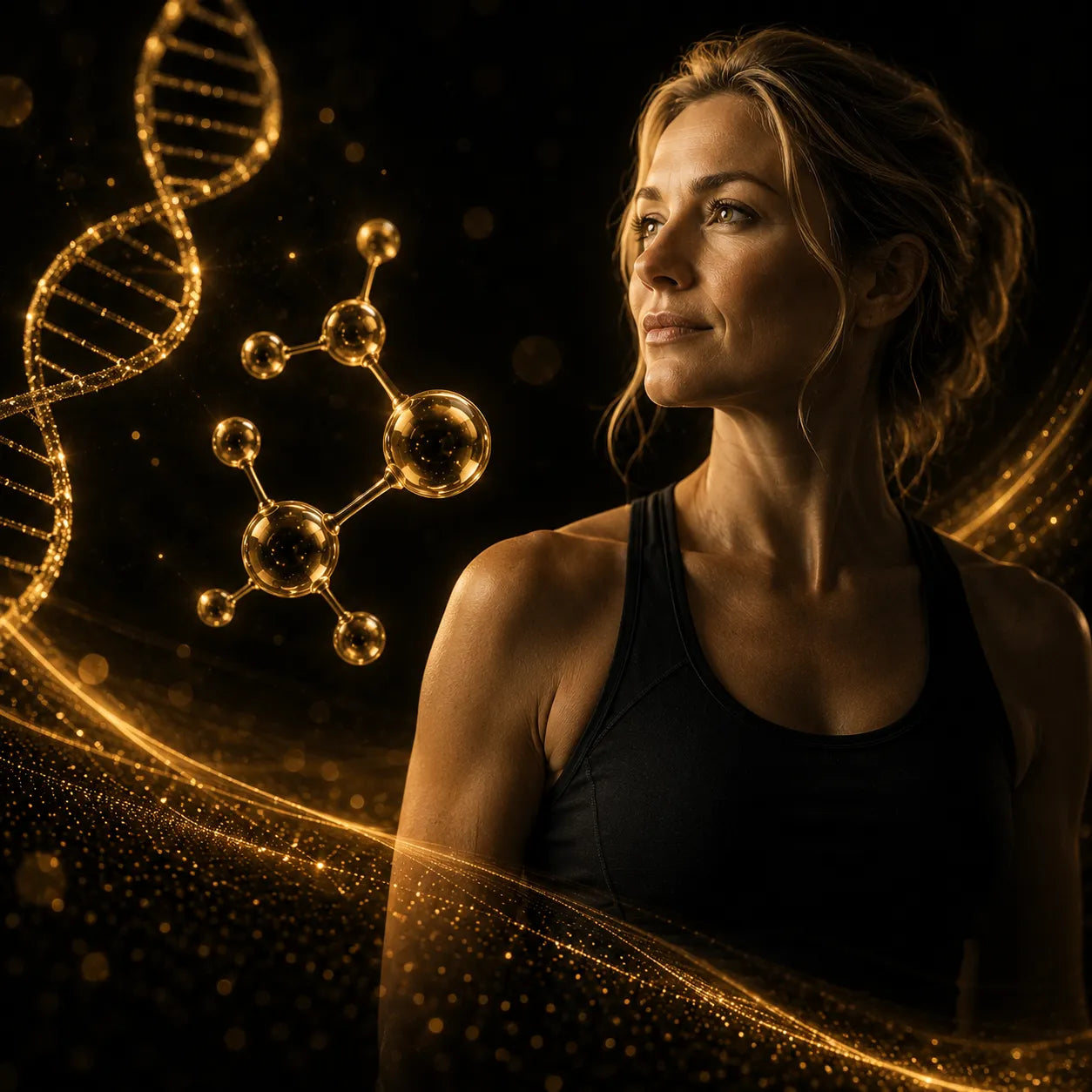 Active woman embracing healthy aging and long term vitality
