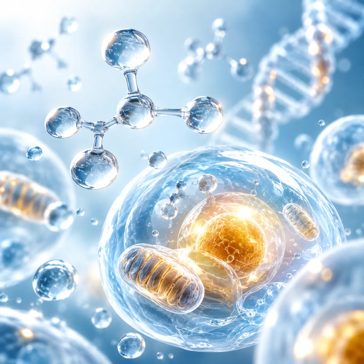 Healthy aging inspired by mitochondrial and cellular science