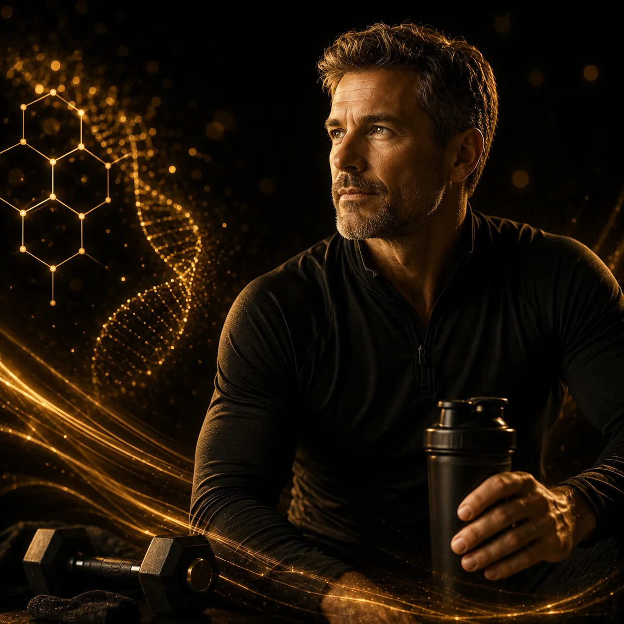 Athletic man representing strength endurance and active living